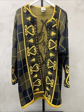 Vintage Mondo Patterned Knit Cardigan